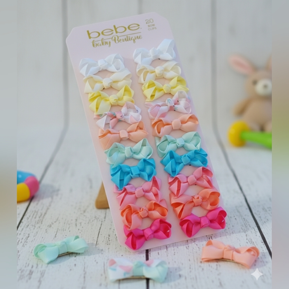 Bebe baby boutique bow clips